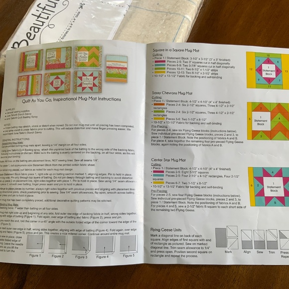 June Taylor Quilt As You Go Inspirational Mug Mats - Picture 2 of 5